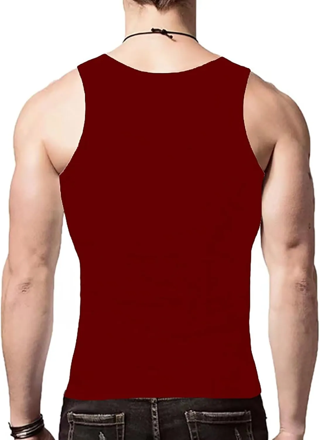 2 Pcs Men's Gym Workout Tank Tops Pack Dry Fit Sleeveless U Neck Gym Shirts Muscle Bodybuilding T Shirts Runing Tank Tops