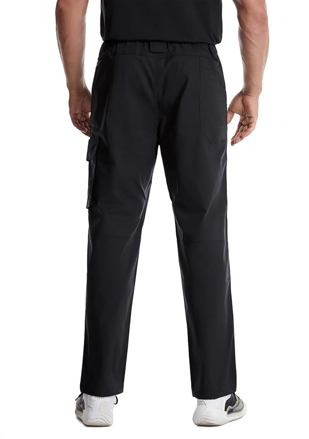 2025 Men's Cargo Sweatpants Water Resistant Ripstop Joggers Loose Fit Open Bottom Athletic Pants with Pockets