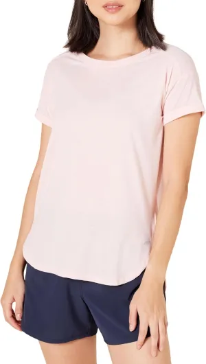 Amazon Essentials Women's Studio Relaxed-Fit Lightweight Crewneck T-Shirt (Available in Plus Size), Multipacks