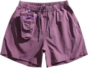 American Retro Workwear Shorts for Men,Summer Athletic Casual Shorts