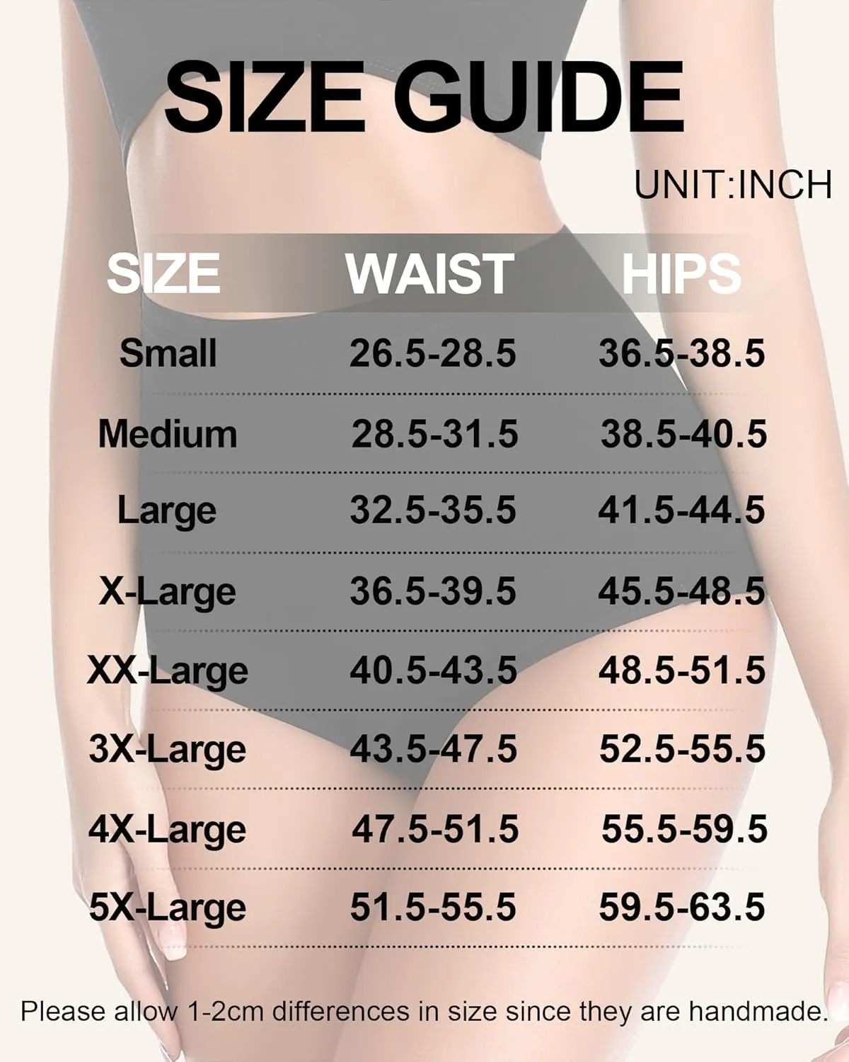 Annenmy High Waisted Panties Women's Cotton Underwear Full Coverage Briefs Soft Breathable Stretch Briefs Regular & Plus Size
