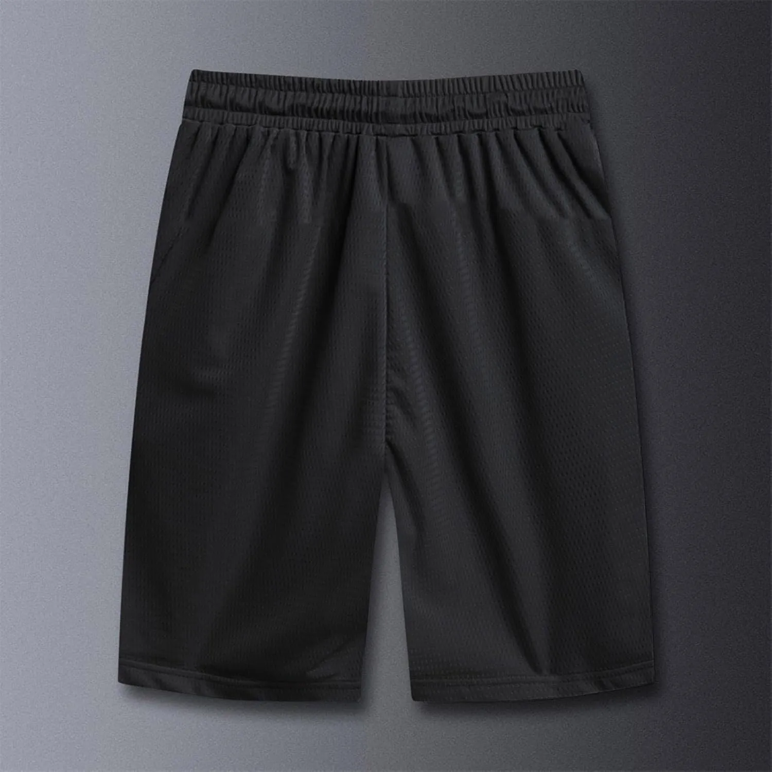 Big and Tall Shorts for Men Casual Breathable Mesh Quick Dry Solid Athletic Short Drawstring Elastic Waist Pants