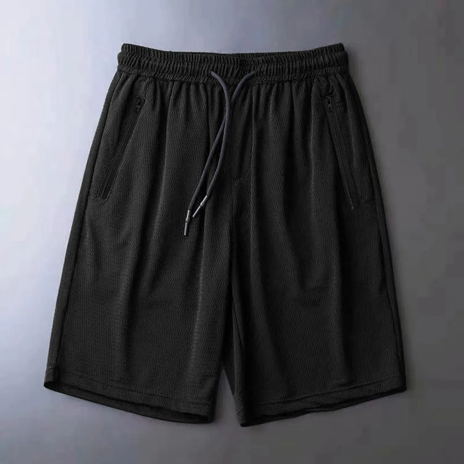 Big and Tall Shorts for Men Casual Breathable Mesh Quick Dry Solid Athletic Short Drawstring Elastic Waist Pants