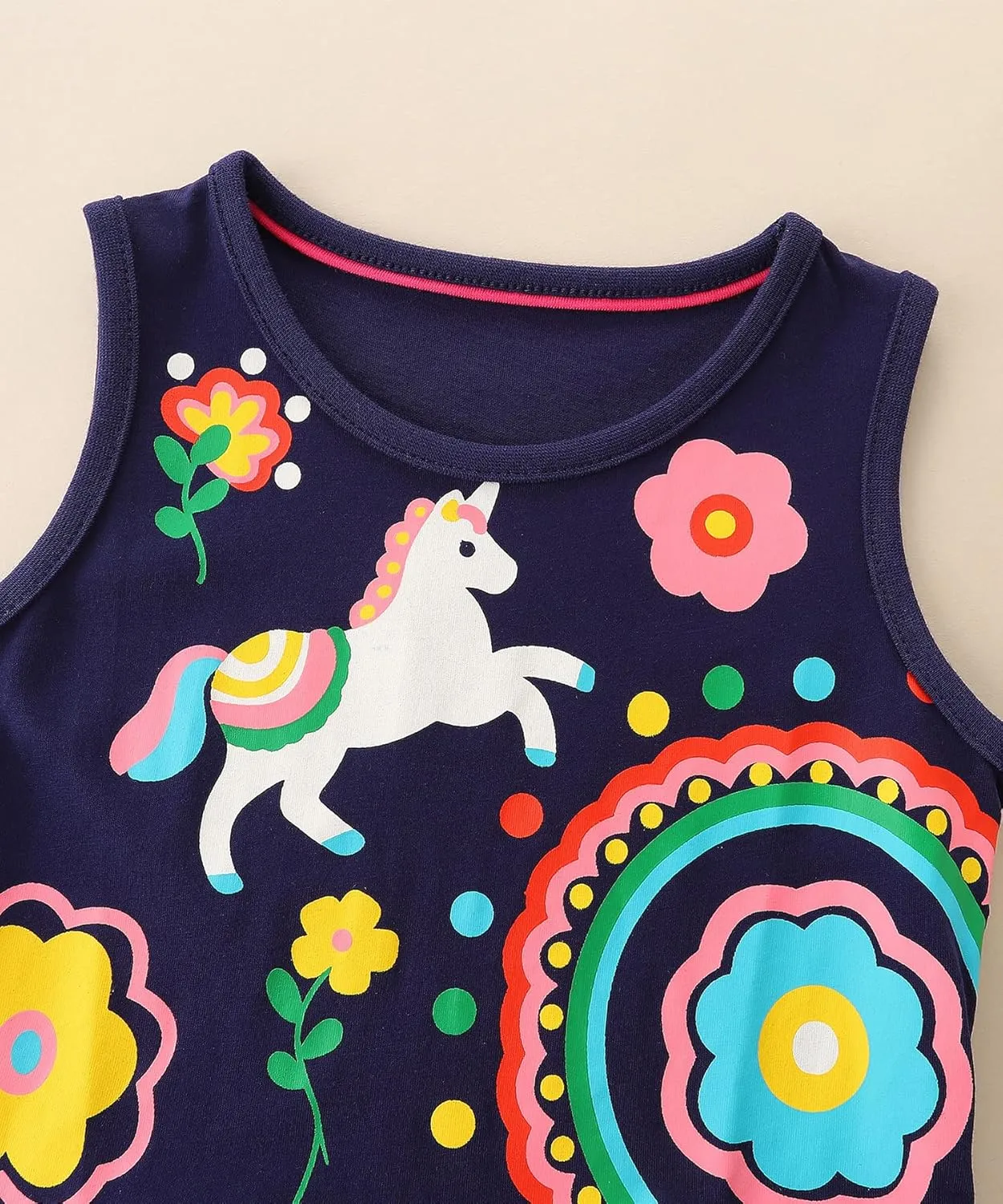 Bumeex Toddler Girls Clothes Cotton Short Sleeve Casual Girls Dresses for Kids 2-7 Years