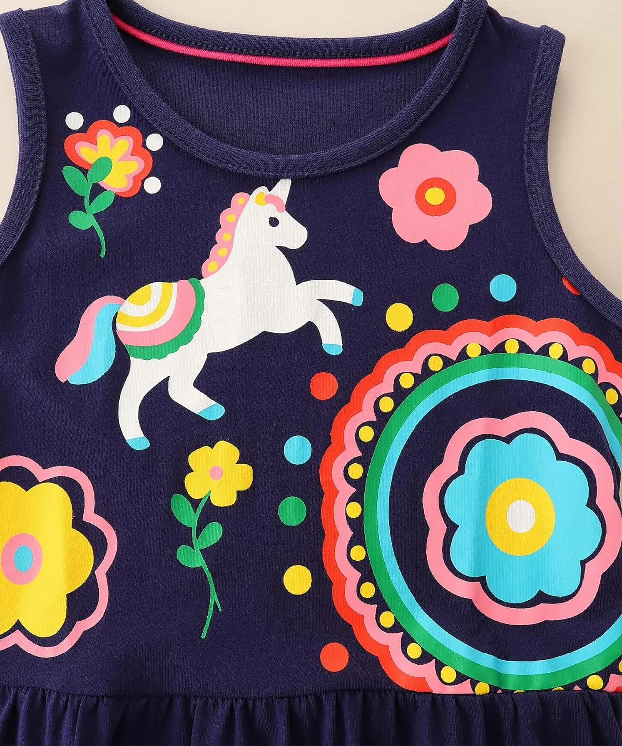 Bumeex Toddler Girls Clothes Cotton Short Sleeve Casual Girls Dresses for Kids 2-7 Years
