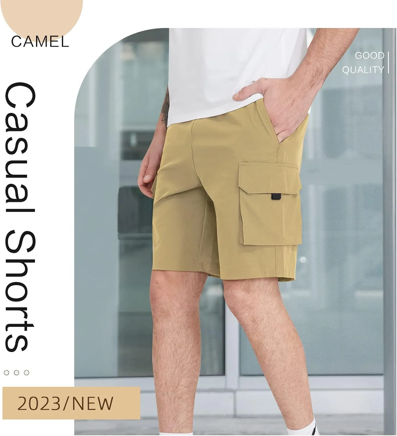 CAMEL CROWN Men's Hiking Cargo Shorts