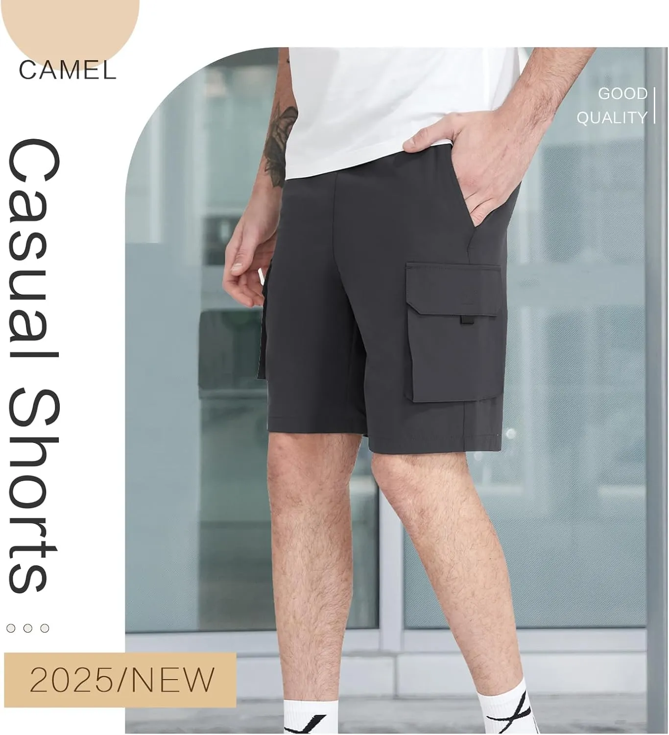 CAMEL CROWN Men's Hiking Cargo Shorts