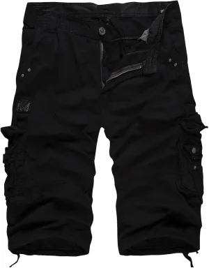 Cargo Pants for Men Relaxed Fit Stretch Retro Tactical Military Shorts Big and Tall Outdoor Hiking Pants with Multi-Pockets