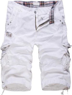 Cargo Pants for Men Relaxed Fit Stretch Retro Tactical Military Shorts Big and Tall Outdoor Hiking Pants with Multi-Pockets