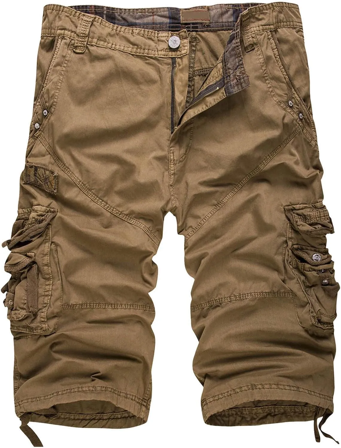 Cargo Pants for Men Relaxed Fit Stretch Retro Tactical Military Shorts Big and Tall Outdoor Hiking Pants with Multi-Pockets