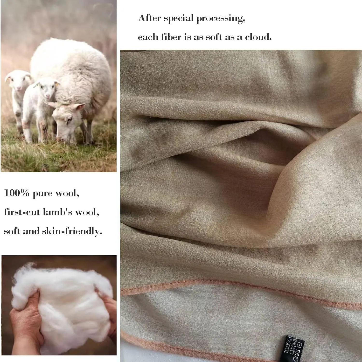 Cashmere-soft lightweight wool scarf, Pashmina Shawls and Wraps for Evening Dresses Travel Office Wedding