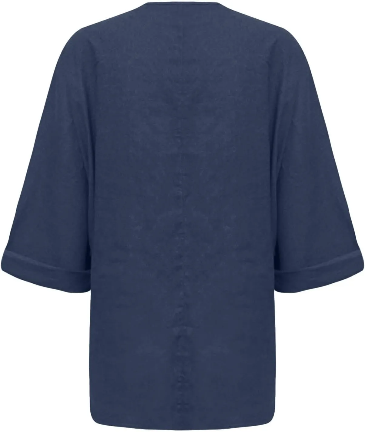 Ceboyel Women Cotton Linen Henley Shirts Oversized Long Sleeve Summer Tops V Neck Blouses Loose Fit Casual Outfits Clothing