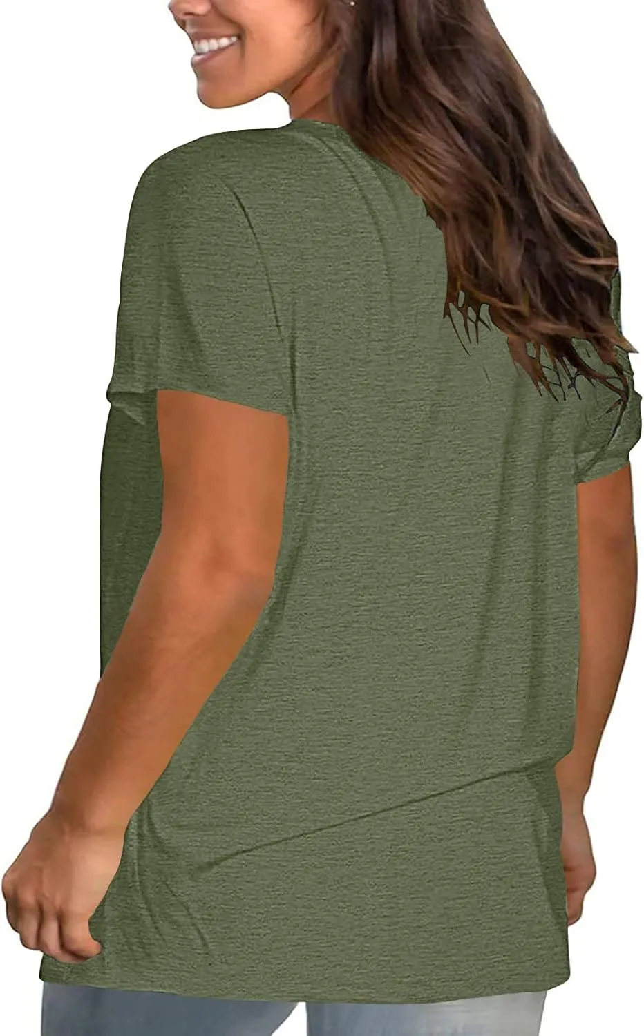 Ceboyel Womens Tshirts Cotton Loose Fit Short Sleeve Summer Blouses Solid Color Causal Tunic Tops Classic Crewneck Tees 2023
