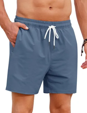 COOFANDY Mens Casual Shorts 5" Elastic Drawstring Shorts Summer Beach Athletic Shorts
