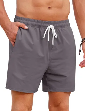 COOFANDY Mens Casual Shorts 5" Elastic Drawstring Shorts Summer Beach Athletic Shorts