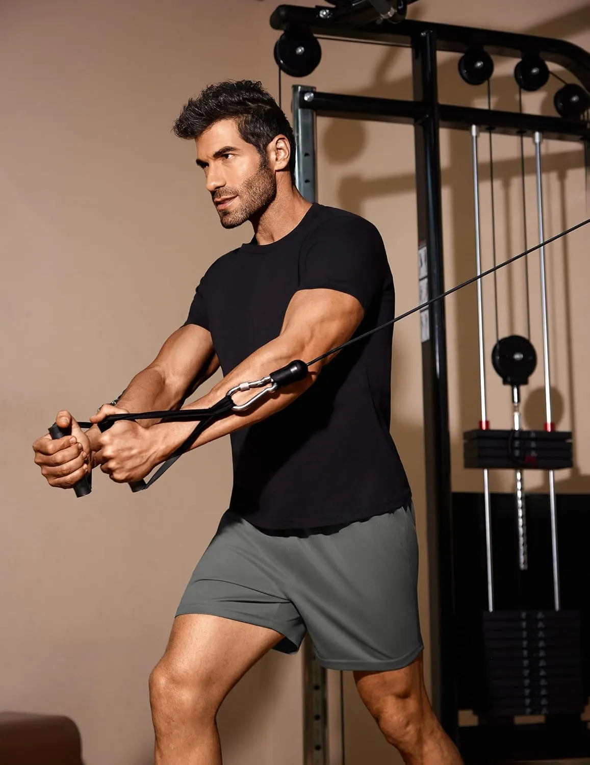 COOFANDY Men's Gym Shorts 3 Pack Mesh Athletic Workout Shorts Lightweight Quick Dry Drawstring Shorts with Pockets