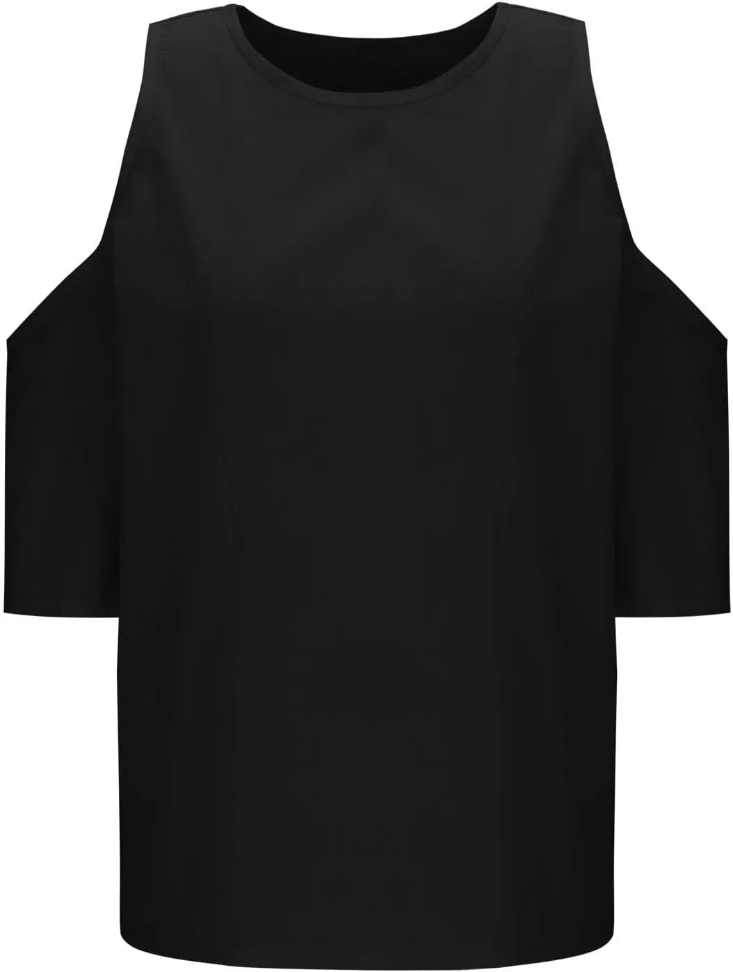 Cotton Linen Top for Women Plus Size Cold Shoulder 3/4 Sleeve Casual Summer Blouse T Shirt Fashion Loose Tunic Shirt