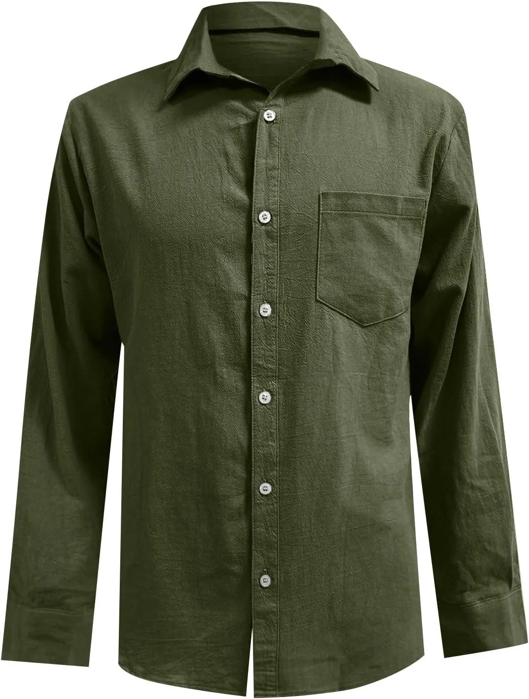 DuDubaby Graphic T Shirt for Mens Fashion Casual Pocket Solid Color Button Long Sleeve Top T Shirt Blouse