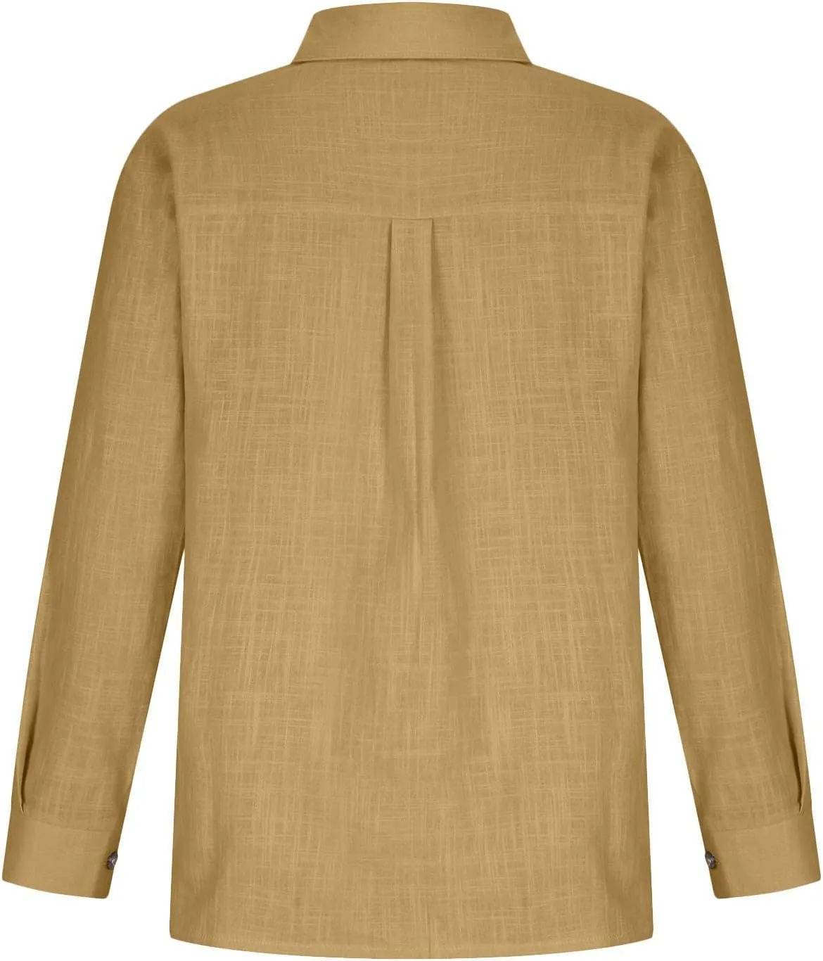 FQZWONG Womens Spring Tops 2025 Button Down Shirts for Women Loose Casual Solid Cotton Linen Tshirts Trendy Ladies Blouses