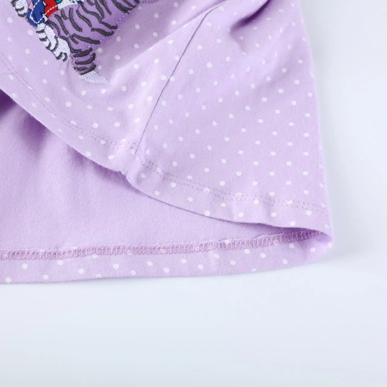 FreeLu Girls Cartoon Appliques Dress Cotton Summer Short Sleeve Dresses Casual Jersey Skirt
