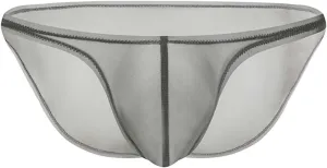 FZVYD Men's Bulge Pouch Ice Silk Bikinis Low Rise Briefs Underwear Thong Elastic T Back Athletic Bikini Sexy Lingerie 2025