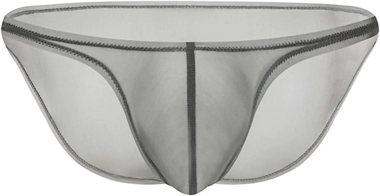 FZVYD Men's Bulge Pouch Ice Silk Bikinis Low Rise Briefs Underwear Thong Elastic T Back Athletic Bikini Sexy Lingerie 2025
