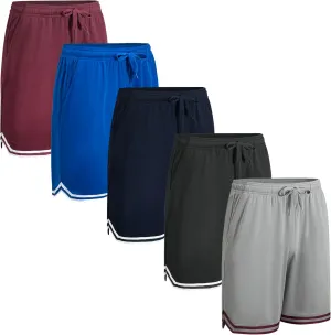 Gary Com Men's 4/5 Packs Basketball Shorts for Men Lightweight Athletic Running Quick Dry Activewear Shorts with Deep Pockets