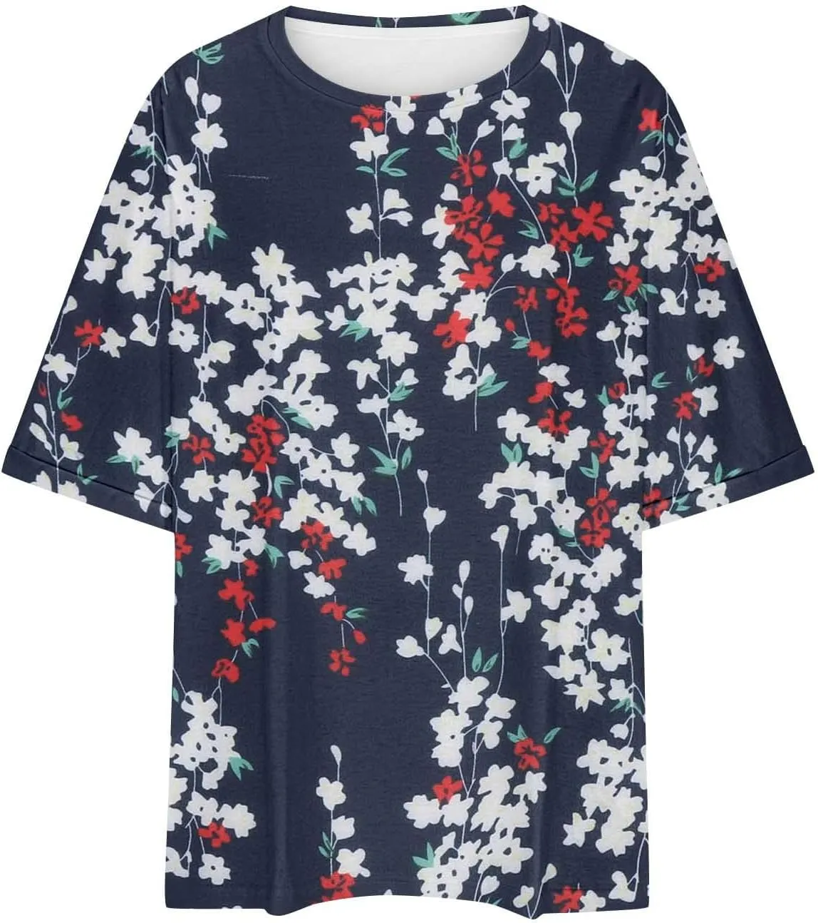 Generic 2024 Oversized T Shirts Womens Striped Shirts Casual Loose Fit Short Sleeve Crewneck Summer Tunic Tops Plus Size Tees
