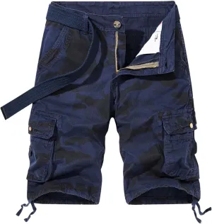 GIERIDUC Men's Hiking Tactical Shorts Outdoor Cargo Shorts Casual Lightweight Quick Dry Camo Hiking Fishing Athletic Shorts