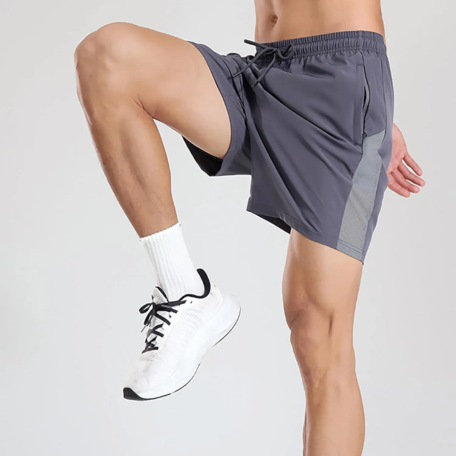 GOKKILRW Mens Running Shorts with Pocket 7 Inch Lightweight Comfy Breathable Quick Dry Gym Workout Basketball Athletic Shorts