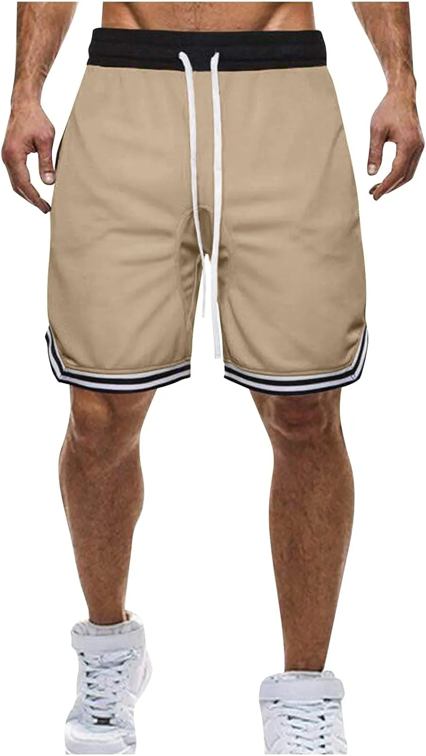 Gym Shorts Men Workout Quick Dry Mesh Basketball Shorts Active Performance Running Athletic Shorts with Zipper Pocket