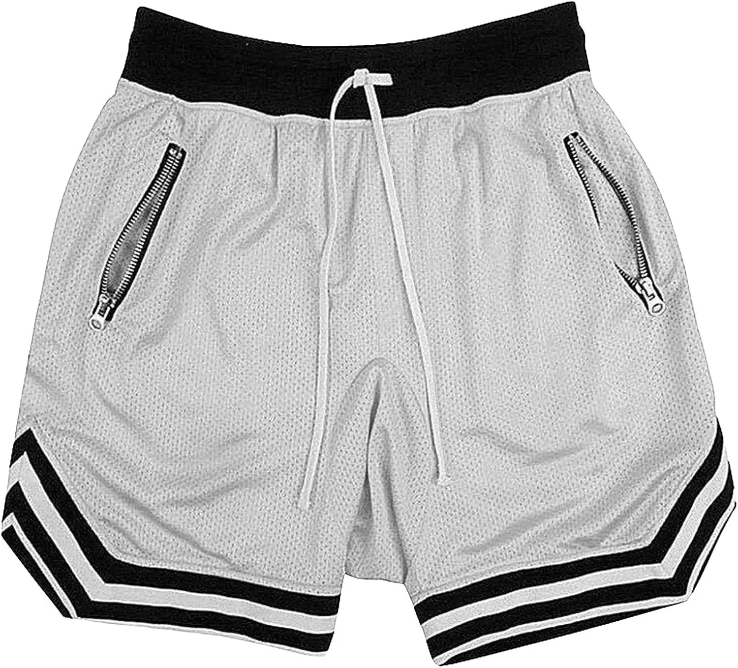 Gym Shorts Men Workout Quick Dry Mesh Basketball Shorts Active Performance Running Athletic Shorts with Zipper Pocket