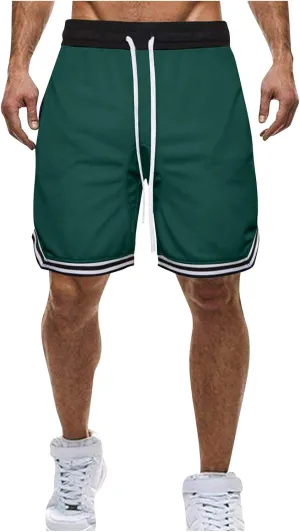 Gym Shorts Men Workout Quick Dry Mesh Basketball Shorts Active Performance Running Athletic Shorts with Zipper Pocket