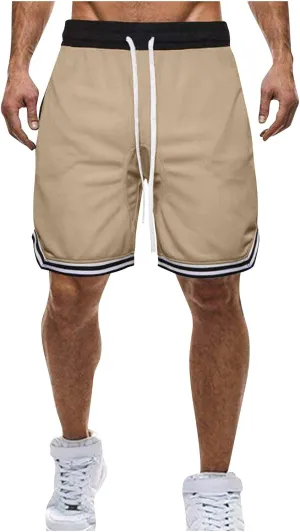 Gym Shorts Men Workout Quick Dry Mesh Basketball Shorts Active Performance Running Athletic Shorts with Zipper Pocket