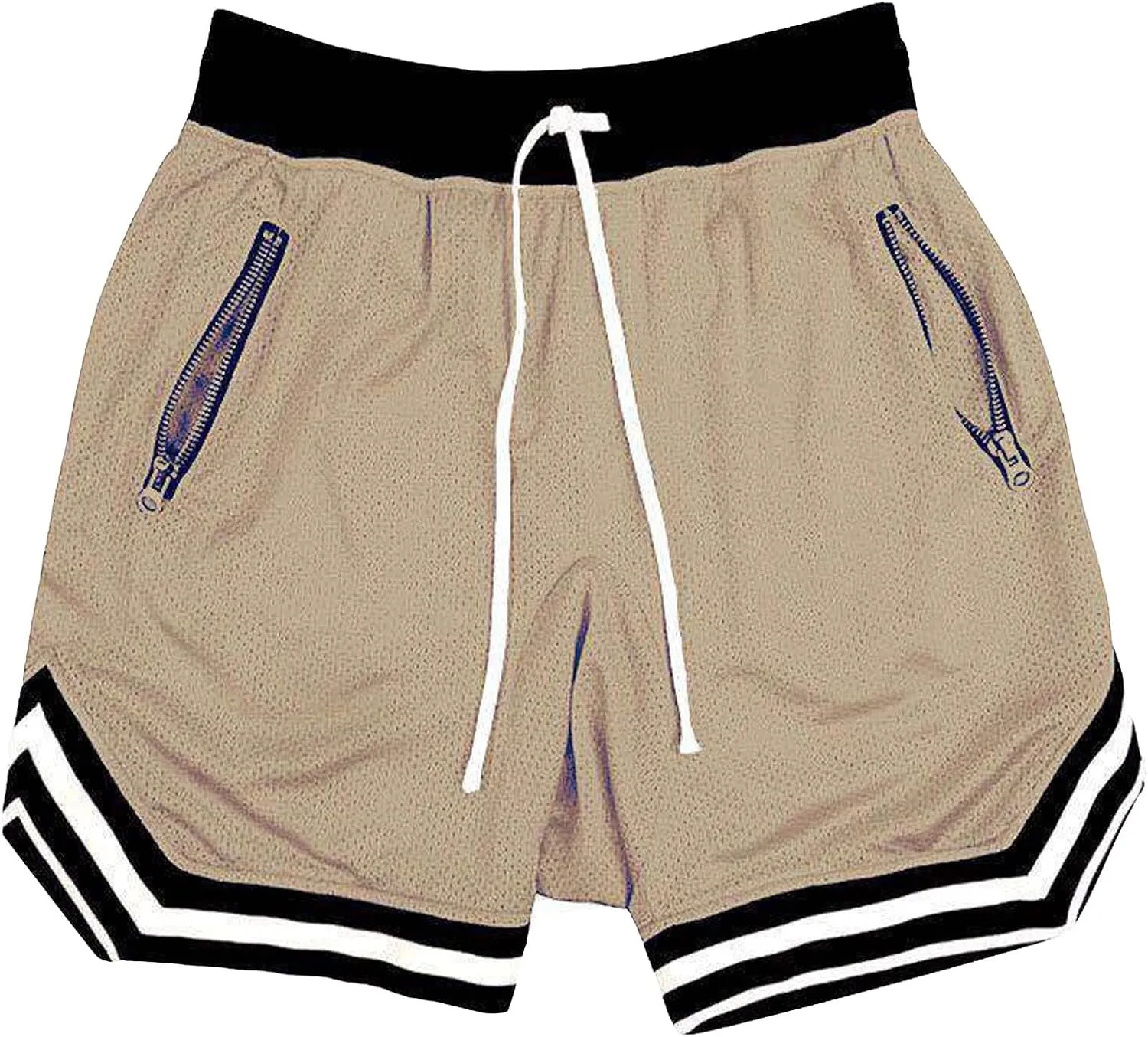 Gym Shorts Men Workout Quick Dry Mesh Basketball Shorts Active Performance Running Athletic Shorts with Zipper Pocket