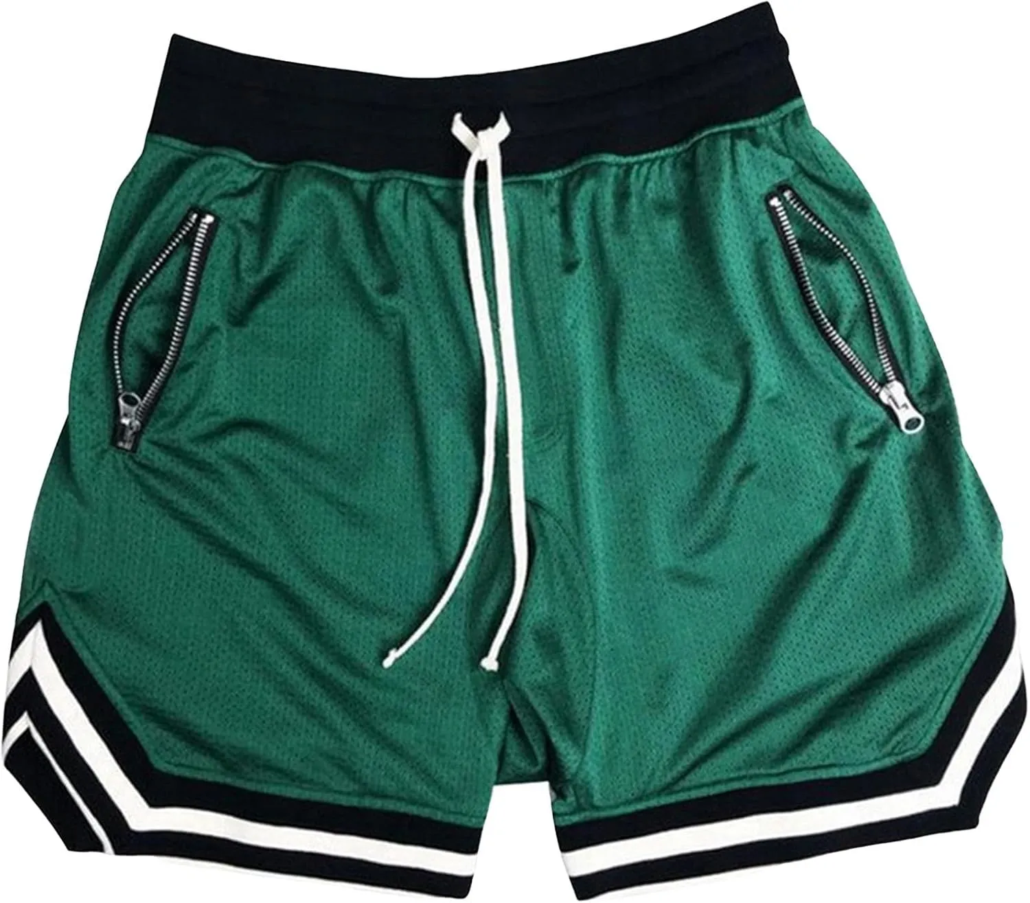 Gym Shorts Men Workout Quick Dry Mesh Basketball Shorts Active Performance Running Athletic Shorts with Zipper Pocket