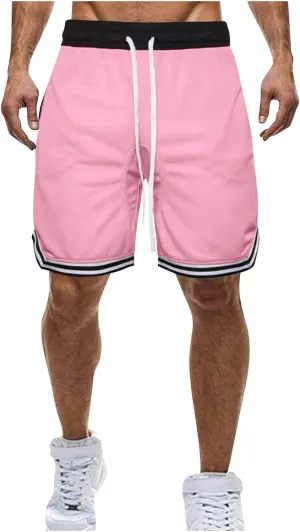 Gym Shorts Men Workout Quick Dry Mesh Basketball Shorts Active Performance Running Athletic Shorts with Zipper Pocket