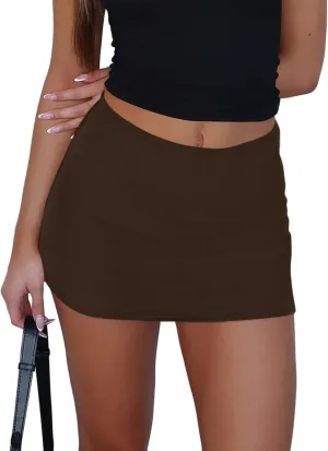 Hafailia Womens Printed Mini Skorts Summer Y2K Beach Vacation Outfits Pencil Bodycon Boho Skirts with Shorts Underneath 2025