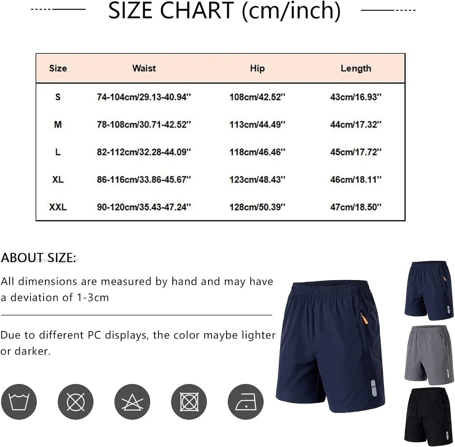 Hiking Shorts Men Quick Dry Gym Golf Workout Athletic Elastic Waist Hybrid Shorts Stretch Short Pants with Pockets