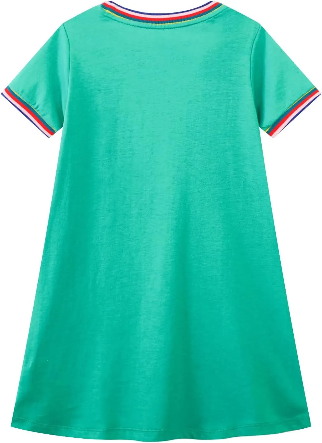 HILEELANG Toddler Little Girls Short Sleeve Dresses Easter Summer Cotton Casual Basic Jersey Shirt Sundress