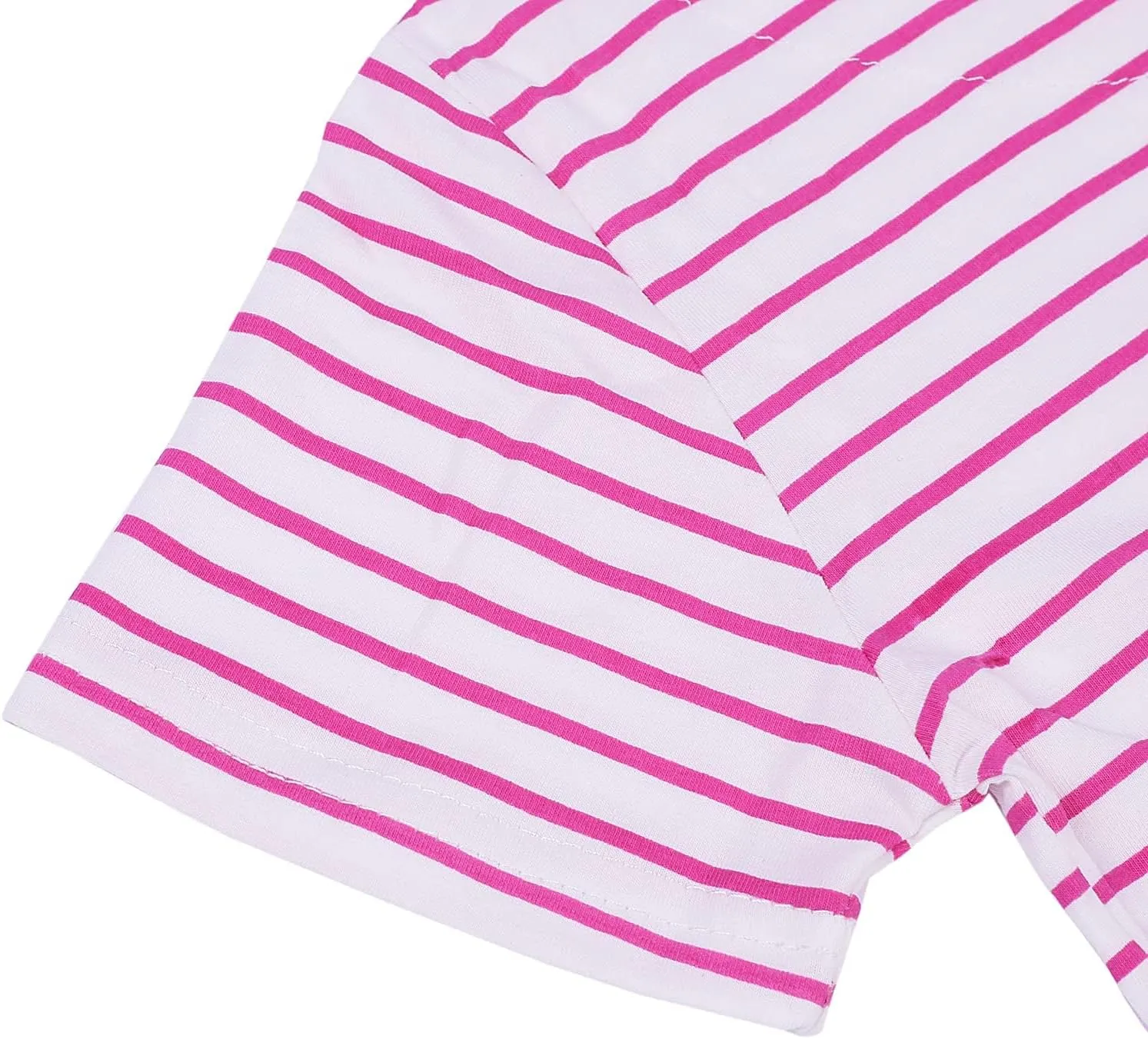 KISSOURBABY Little Girls Soft Summer Cotton Short Sleeve Dresses T-Shirt Casual Cartoon Dress