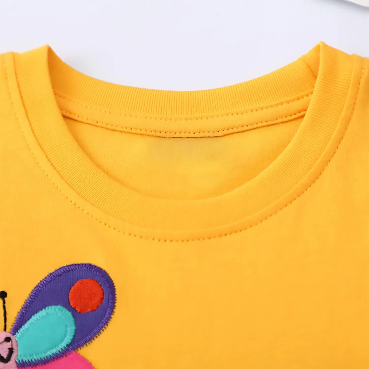 KISSOURBABY Little Girls Soft Summer Cotton Short Sleeve Dresses T-Shirt Casual Cartoon Dress