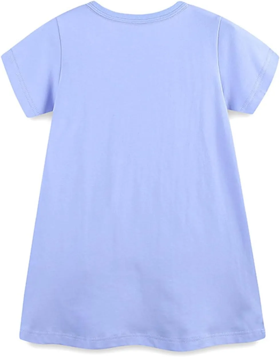 KISSOURBABY Little Girls Soft Summer Cotton Short Sleeve Dresses T-Shirt Casual Cartoon Dress