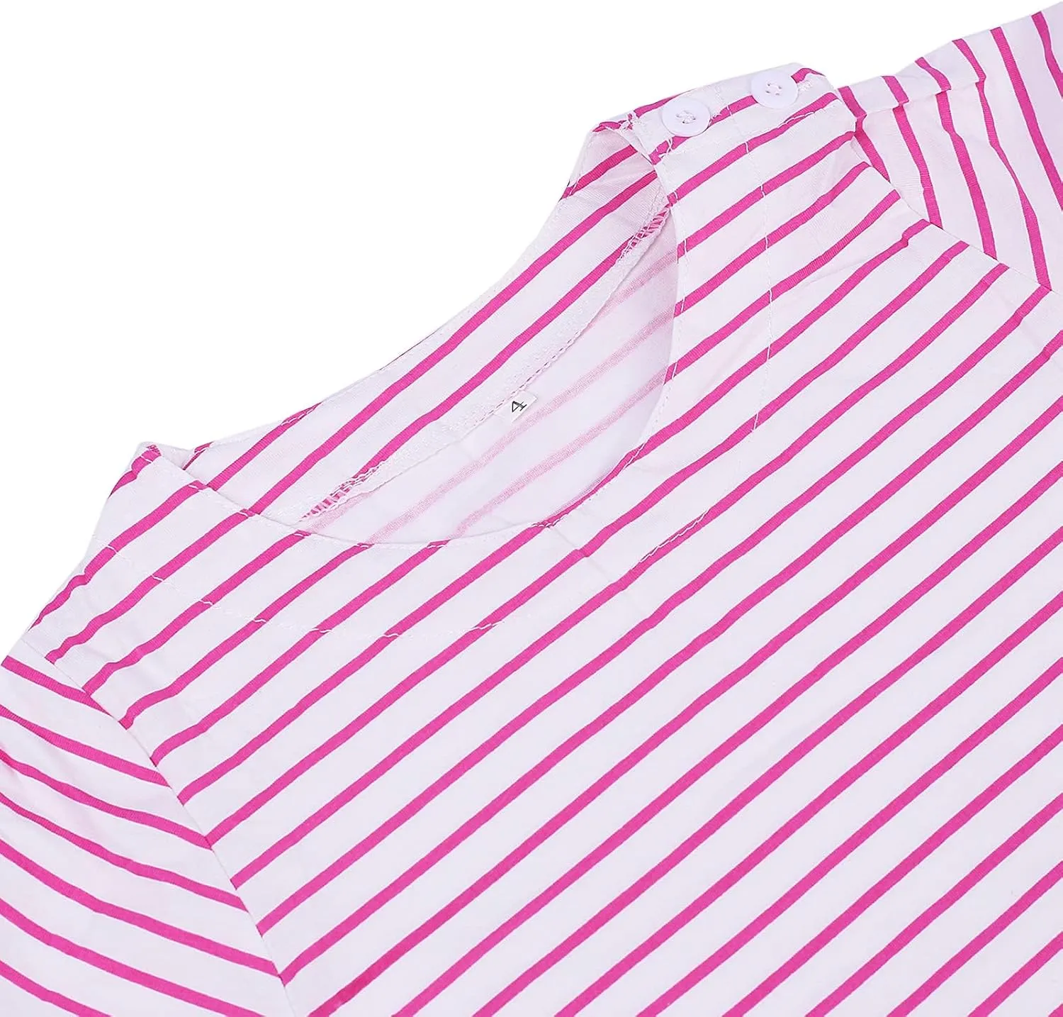 KISSOURBABY Little Girls Soft Summer Cotton Short Sleeve Dresses T-Shirt Casual Cartoon Dress