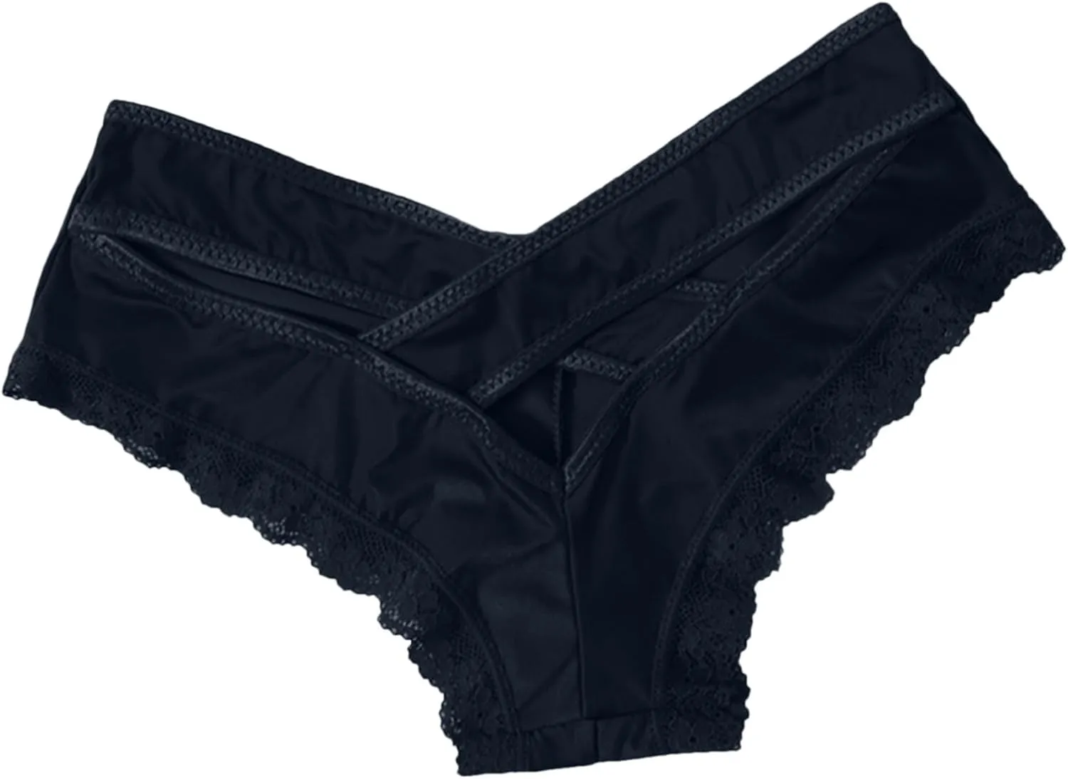 Lace Low Waist Underwear for Women Thongs Sexy Underpants Cute Panties Soft Ice Silk Stretch Briefs Tangas Breathable