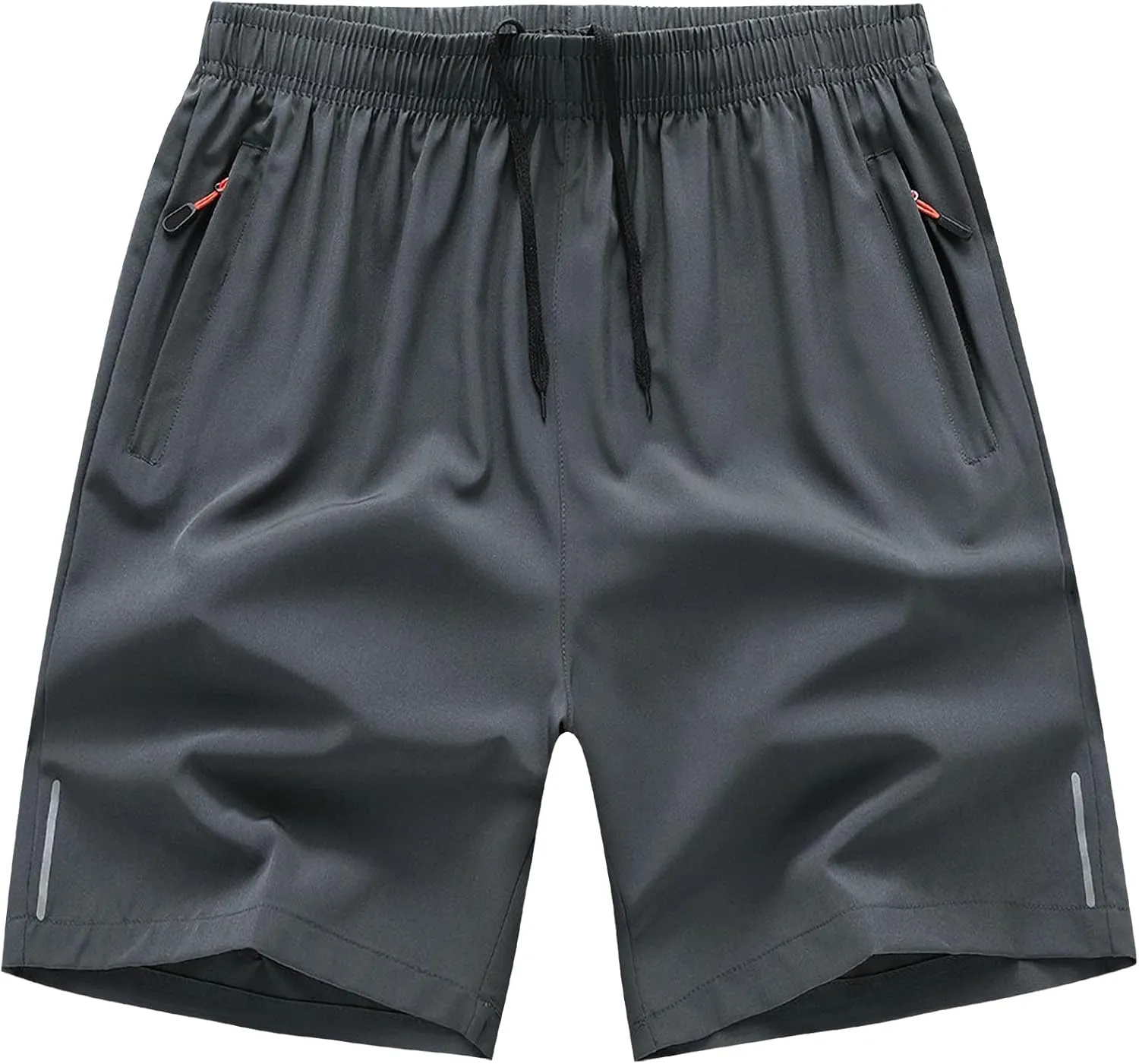 LOUECHY Men's Running Shorts Lightweight Quick Dry Workout Shorts Gym Athletic Shorts with Zipper Pockets