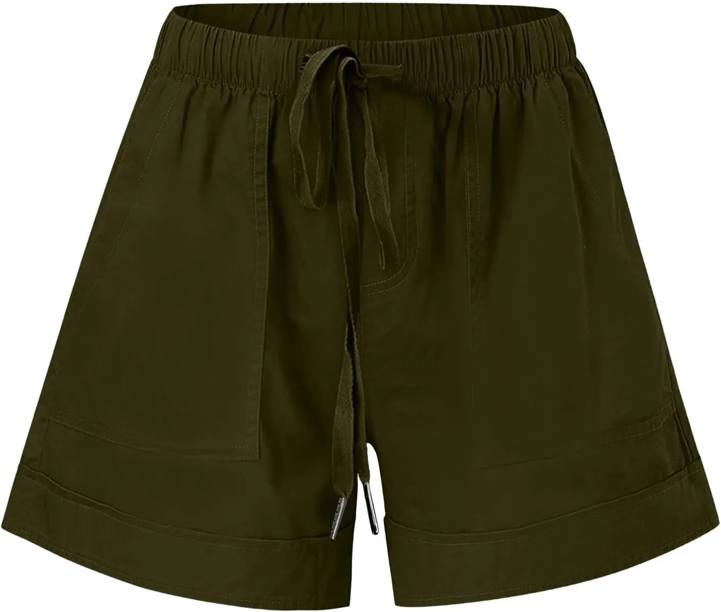 LRMQS Shorts for Women Trendy 2024 Casual Summer Drawstring Shorts with Pockets Beach Loose Elastic Waist Vacation Clothes