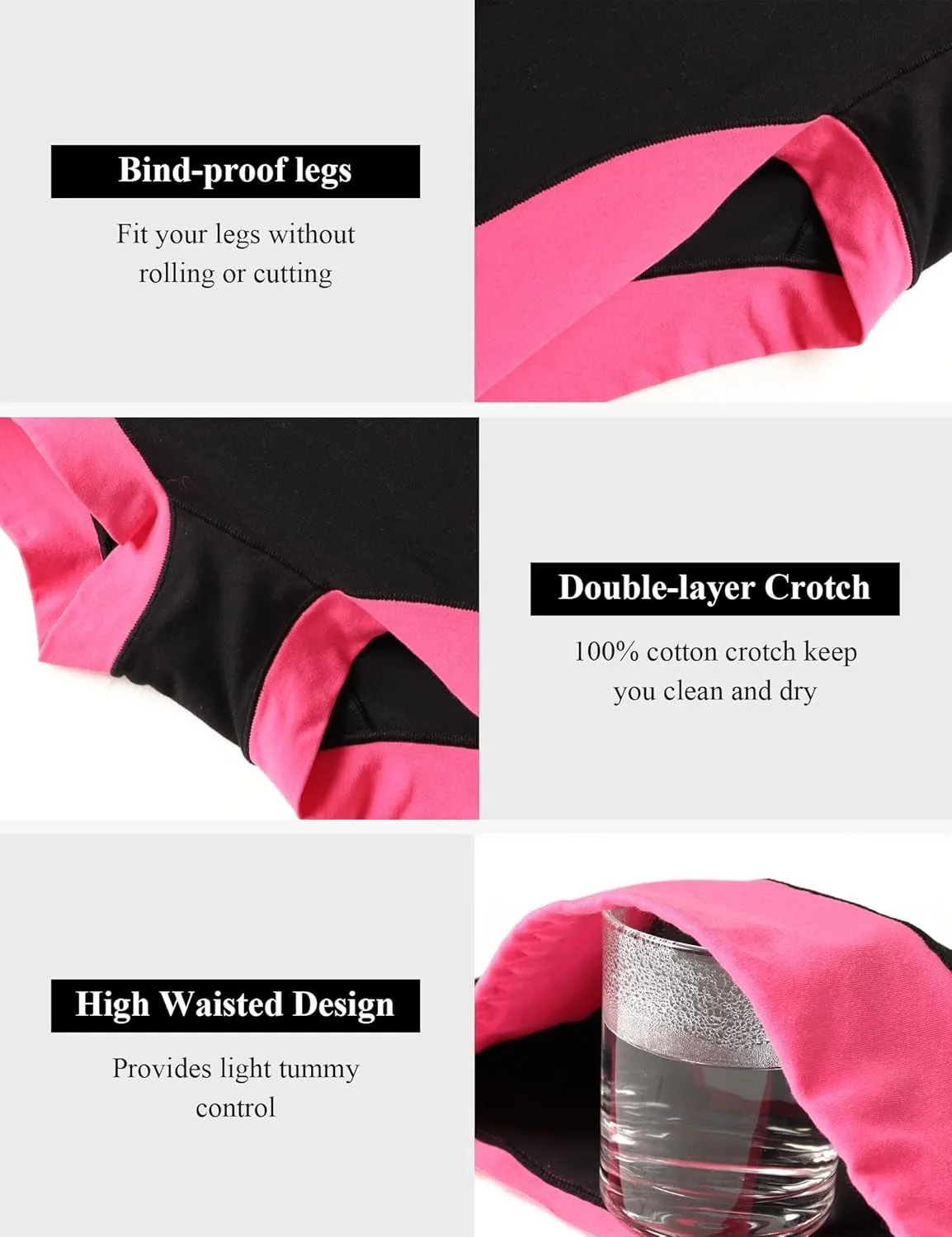 MEIYATING Boy Shorts Underwear for Women High Waisted Cotton Panties Stretch Briefs 4 Pack