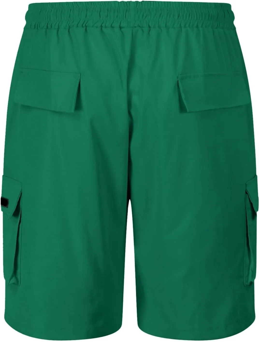 Men Cargo Shorts Relaxed Fit Stretch Straight Leg Athletic Shorts Drawstring Casual Elastic Waist Beach Hiking Camping Pants