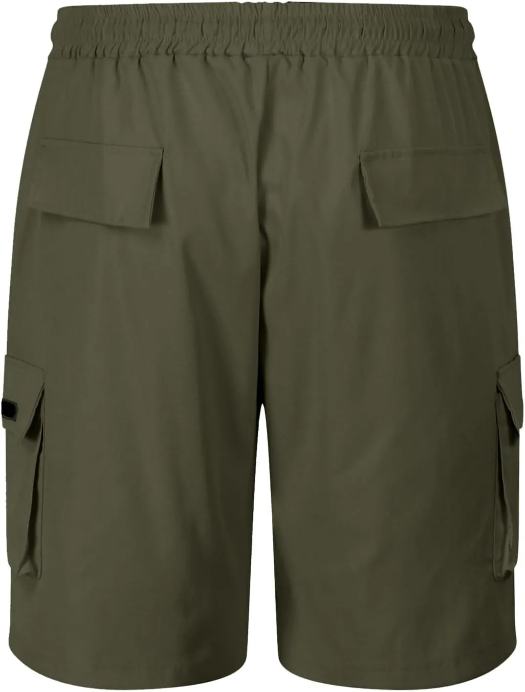 Men Cargo Shorts Relaxed Fit Stretch Straight Leg Athletic Shorts Drawstring Casual Elastic Waist Beach Hiking Camping Pants